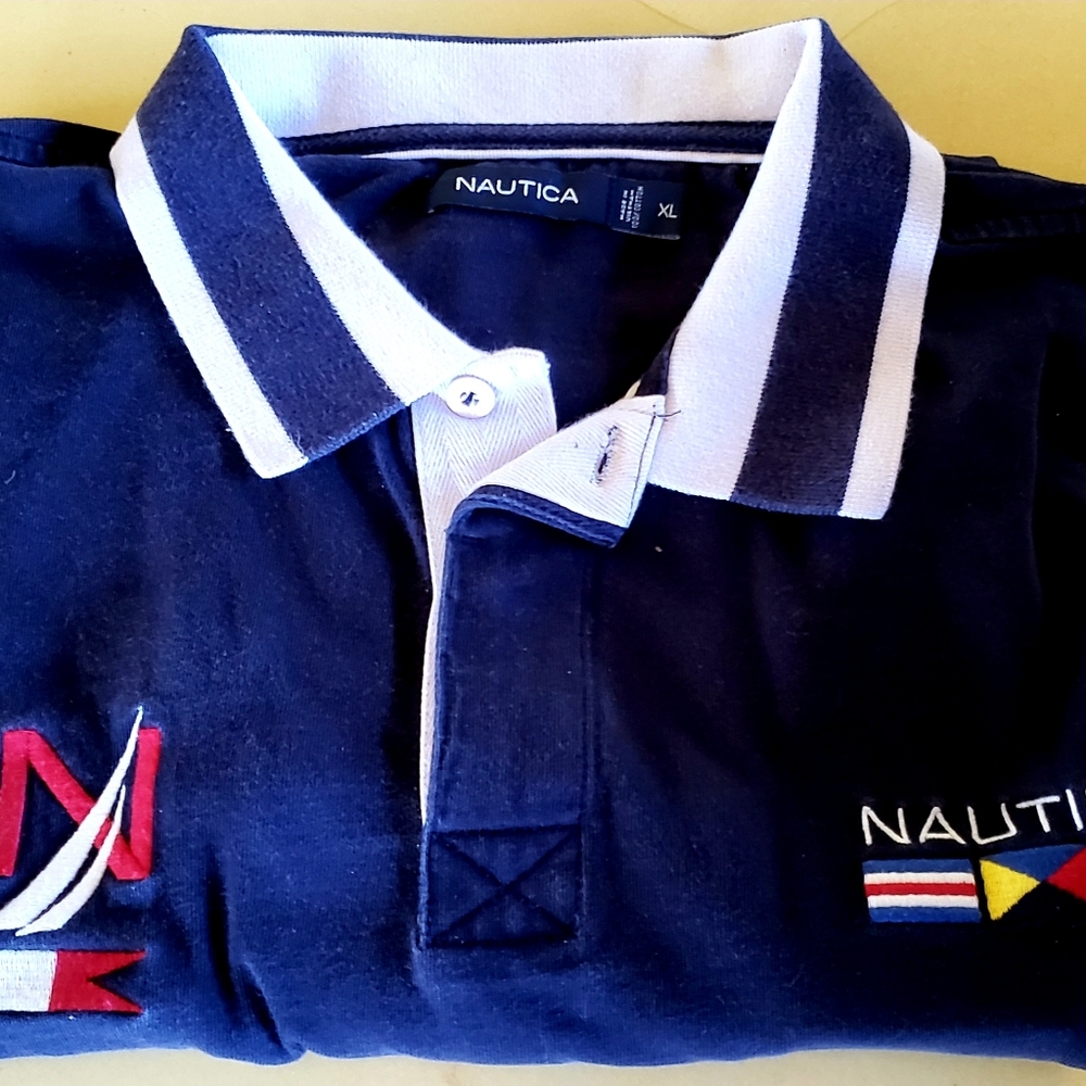 Men's Classic Nautica Black Polo Shirt XL